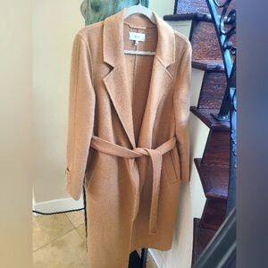 Reiss Leah Camel Wrap Coat Trenchcoat Jacket Tan Size 8 M 40 EU